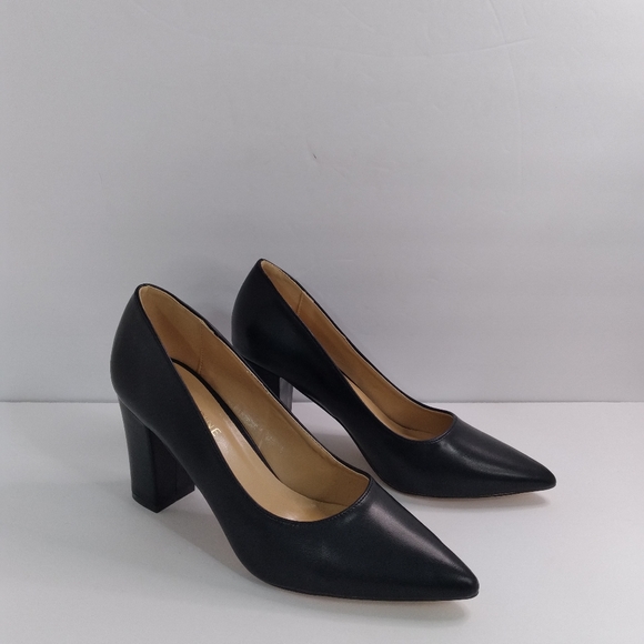 Catherine Malandrino Shoes - Catherine Malandrino black vegan leather pump heel shoes size 8.5 NEW